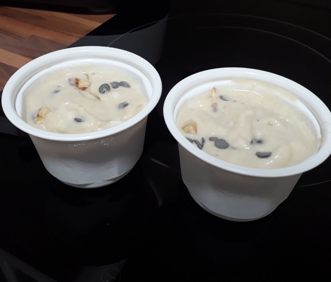 Helado de plátano con leche de coco Helado de plátano con leche de coco