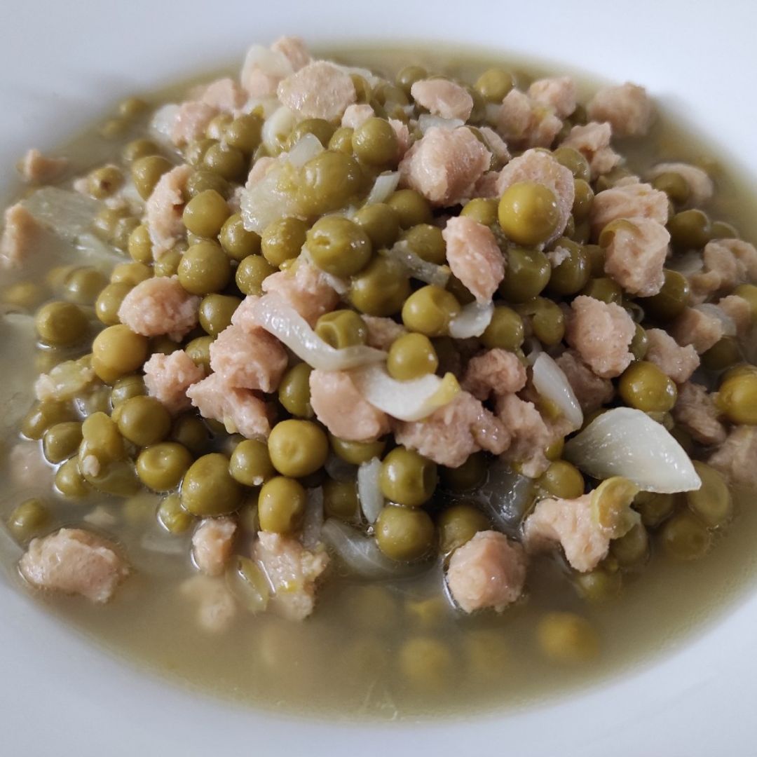 Guisantes con soja texturizada
