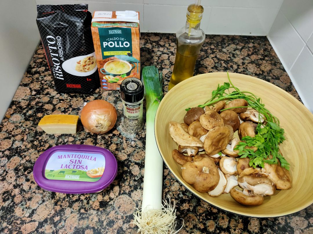 Risotto de shitake Paso 0 Risotto de shitake Paso 0