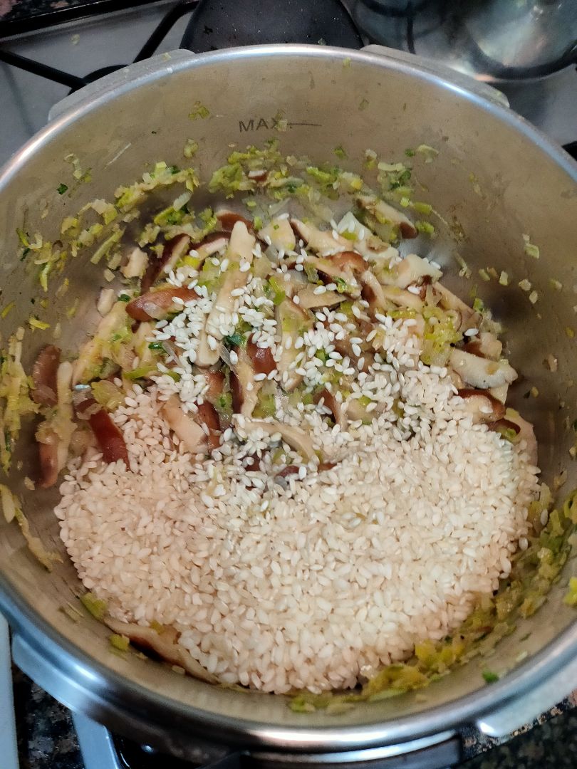 Risotto de shitake Paso 3 Risotto de shitake Paso 3