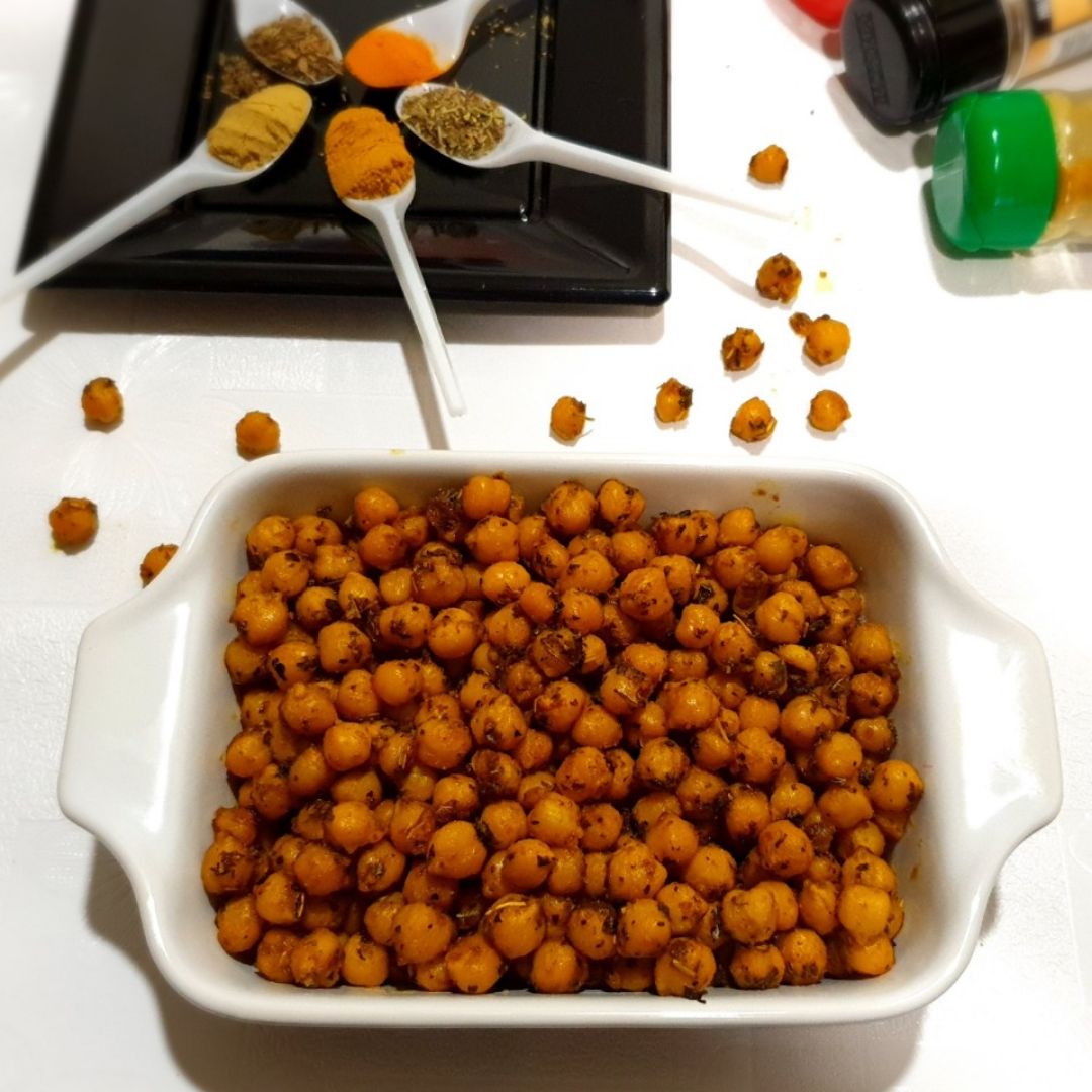 Garbanzos especiados y crujientes Garbanzos especiados y crujientes