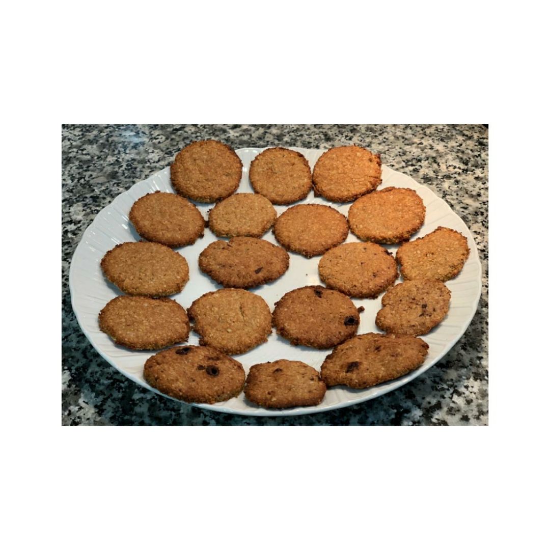 Galletas de avena, plátano y coco