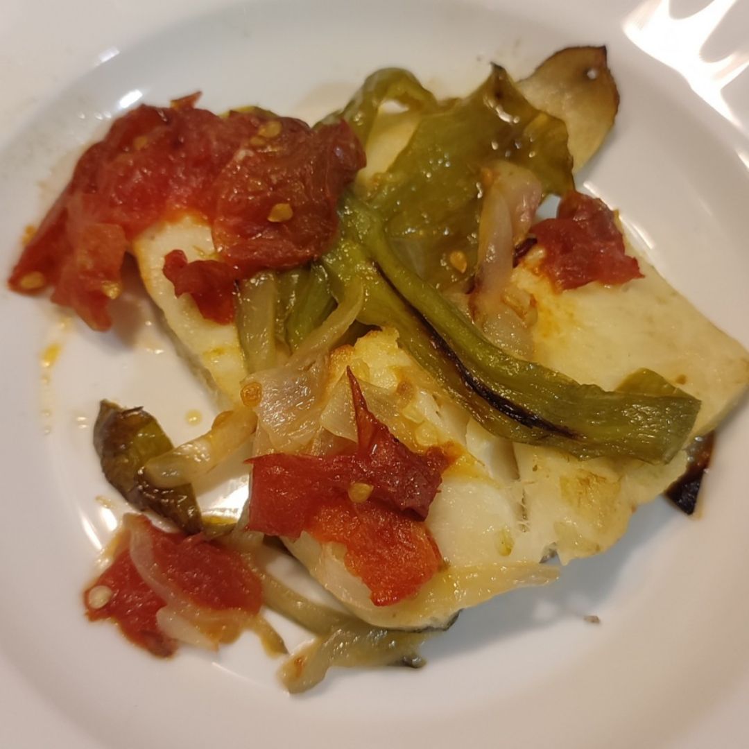 Bacalao con verduras asadas Bacalao con verduras asadas