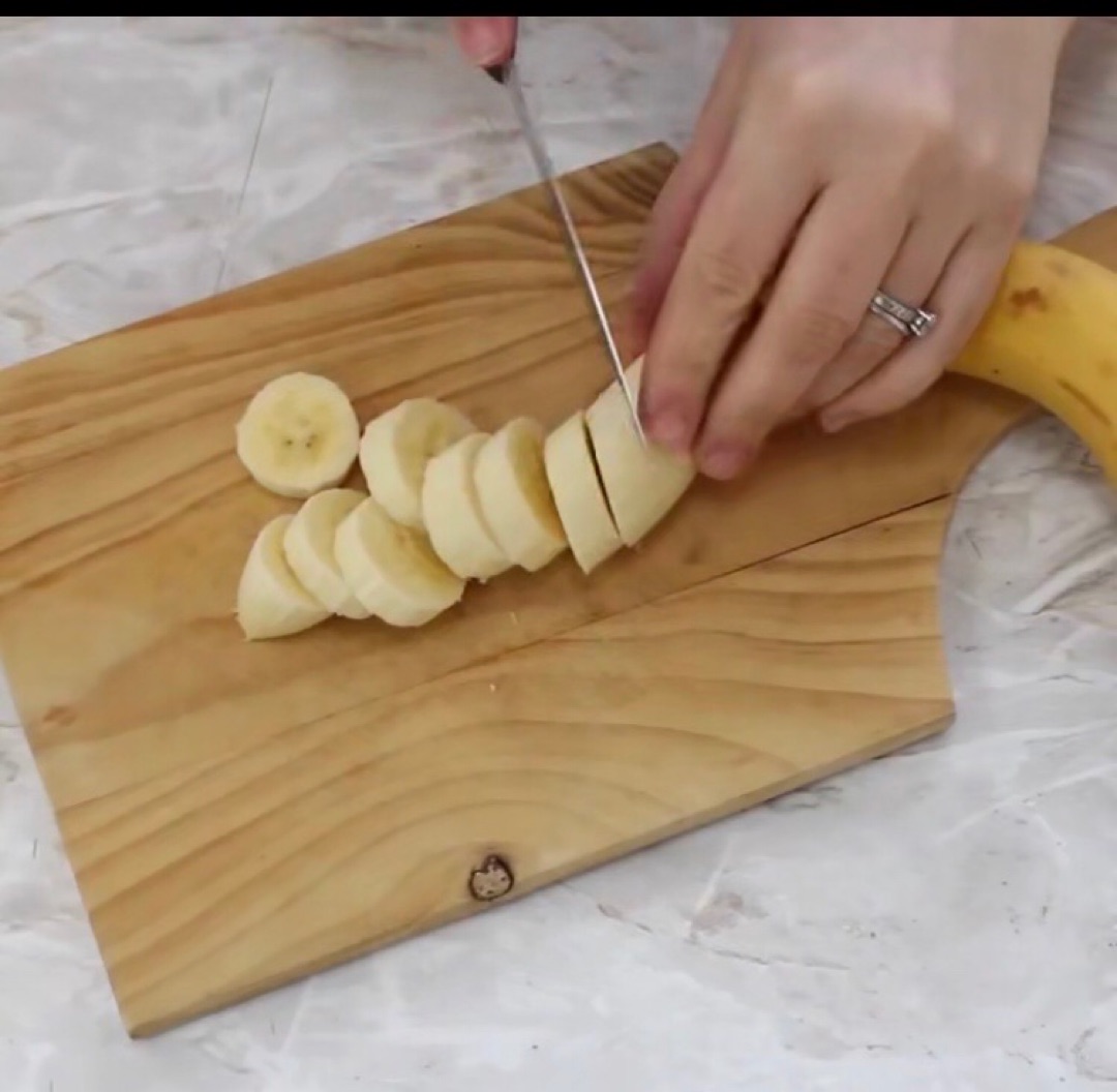 Snack de chocolate y platano Paso 2