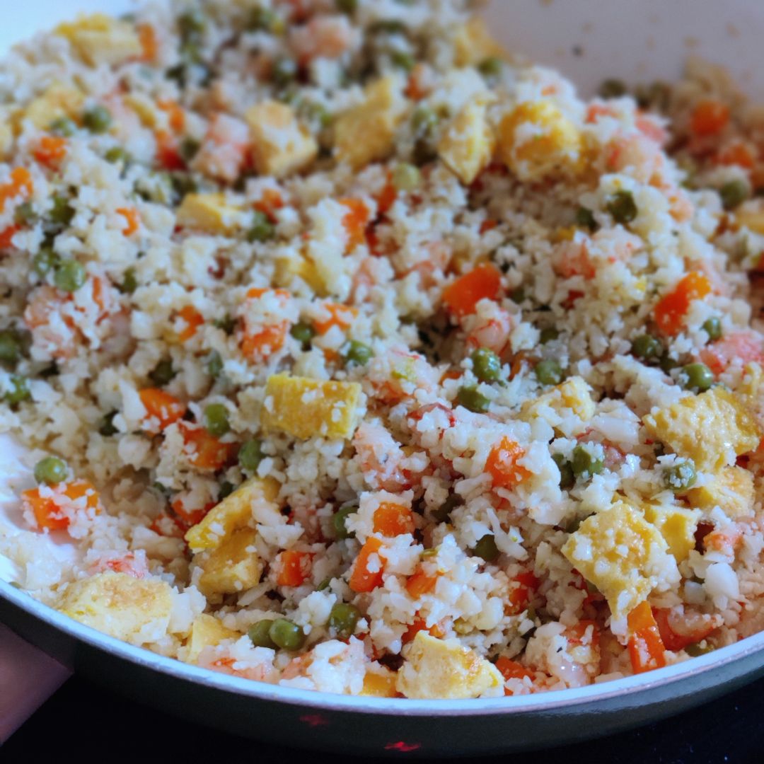Falso arroz de coliflor estilo mis delicias