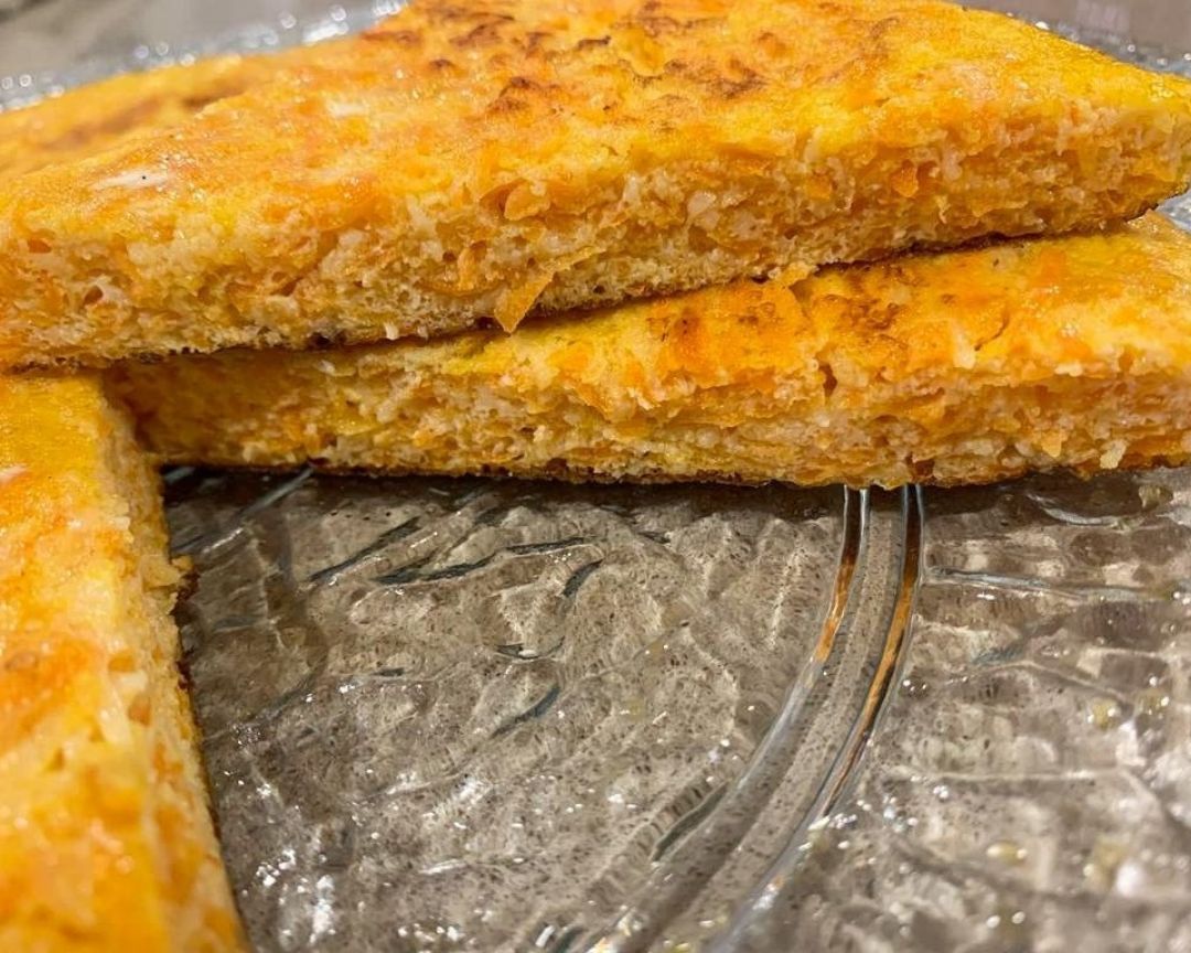 Tortilla de zanahoria y queso emmental Paso 4 Tortilla de zanahoria y queso emmental Paso 4