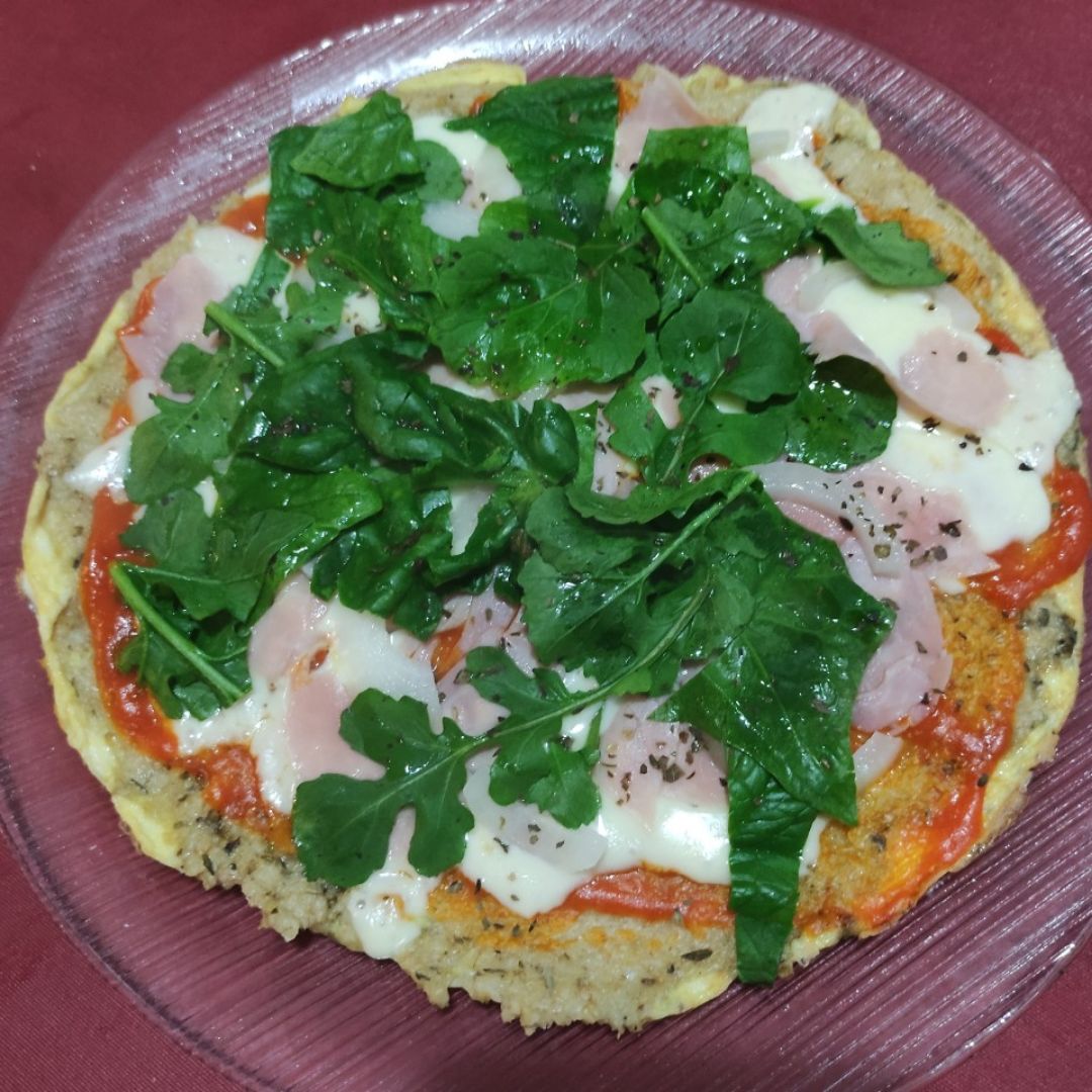 Pizza a la sartén rápida con base de avena Paso 5 Pizza a la sartén rápida con base de avena Paso 5