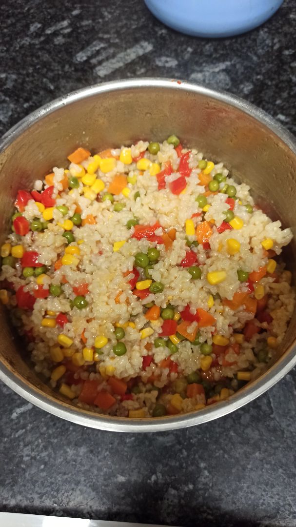 Arroz integral con verdura Arroz integral con verdura