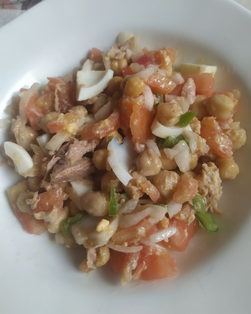 Ensalada de garbanzos fácil Ensalada de garbanzos fácil