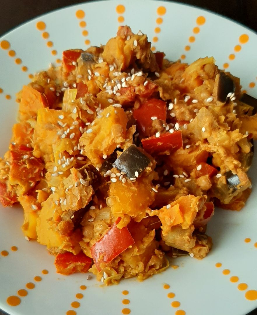Lentejas con verduras y mostaza Lentejas con verduras y mostaza