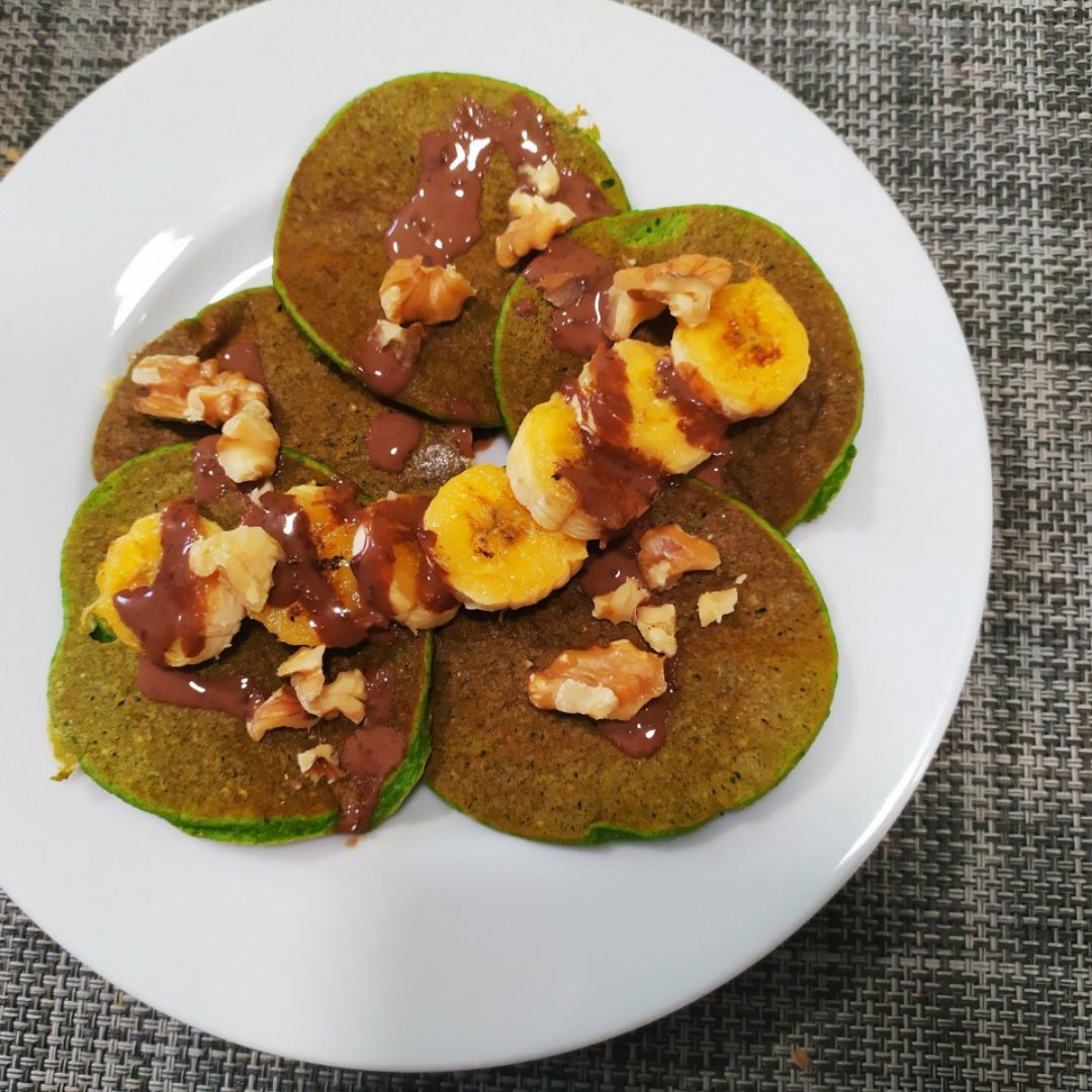 Tortitas de espinacas y plátano Tortitas de espinacas y plátano