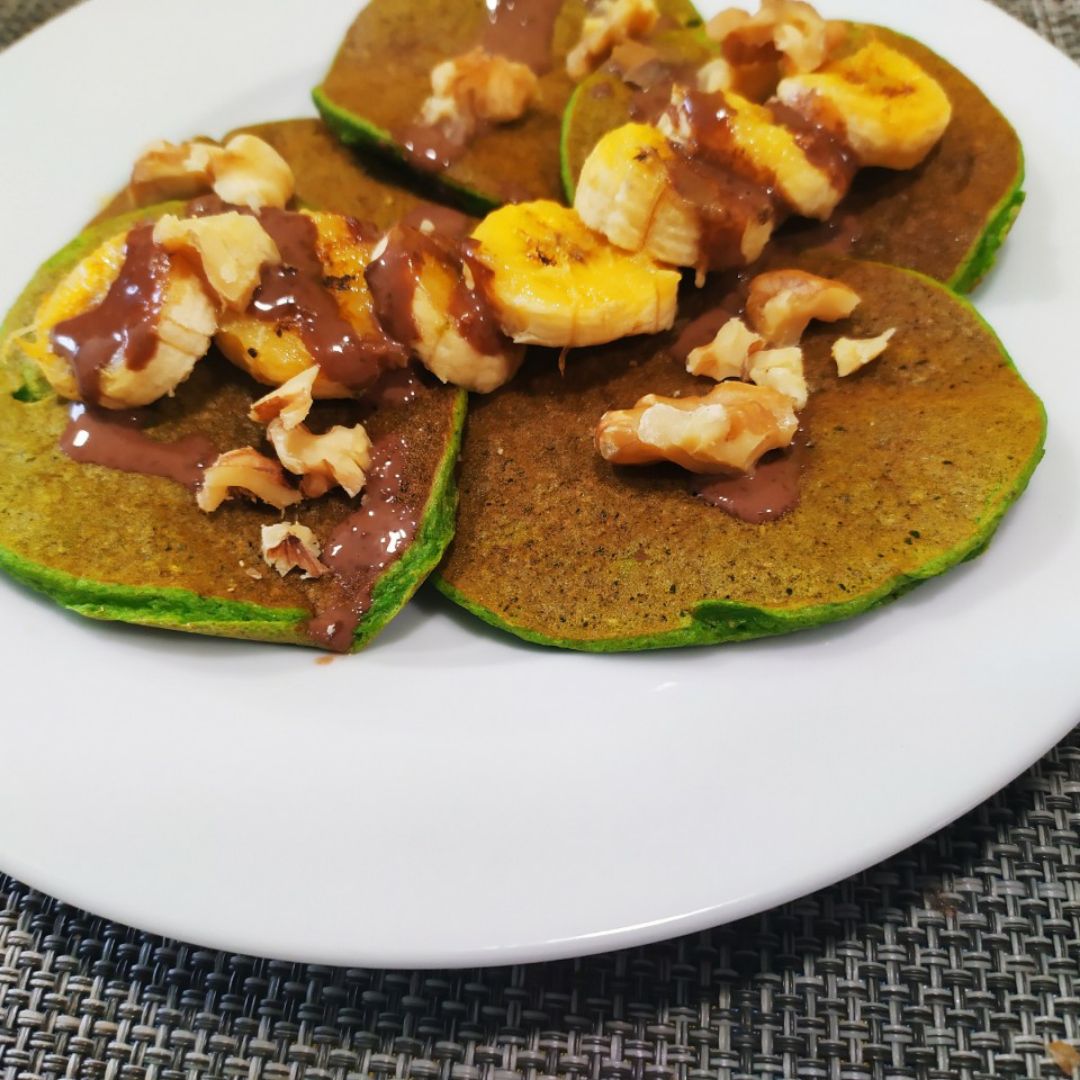 Tortitas de espinacas y plátano Paso 3 Tortitas de espinacas y plátano Paso 3