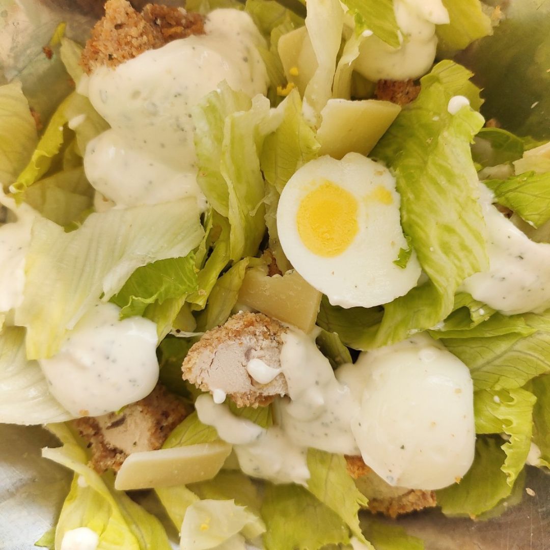 Ensalada césar a mi rollo Ensalada césar a mi rollo