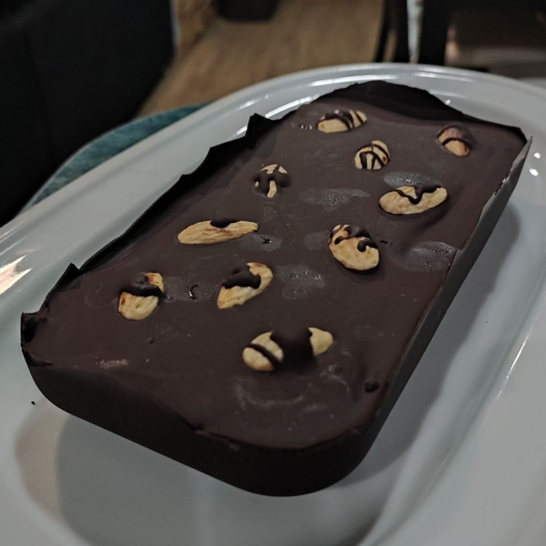 Turrón de chocolate almendras y anacardos Paso 4 Turrón de chocolate almendras y anacardos Paso 4