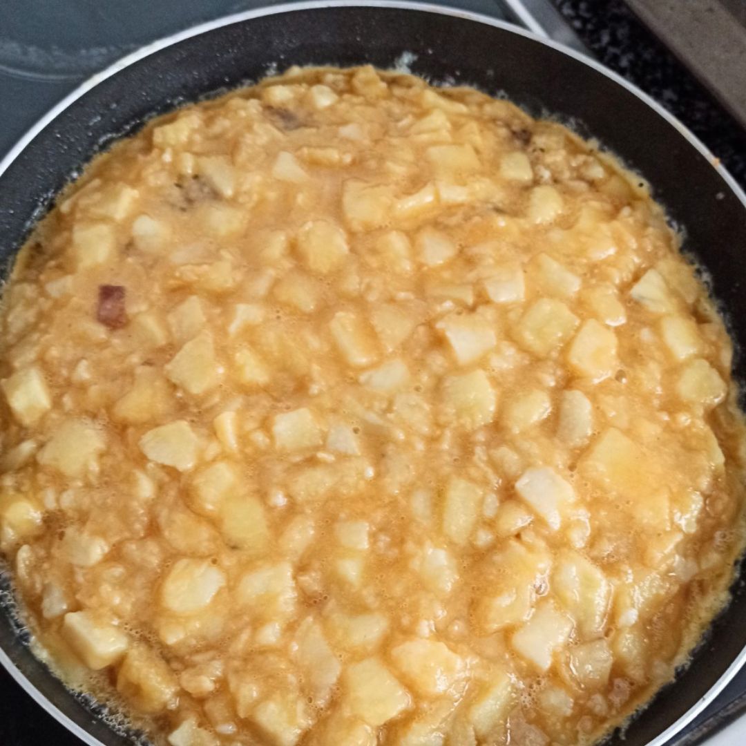 🌸TORTILLA DE PATATAS TRUFADA CON CRUJIENTE DE JAMÓN SERRANO🌸 Paso 6 🌸TORTILLA DE PATATAS TRUFADA CON CRUJIENTE DE JAMÓN SERRANO🌸 Paso 6