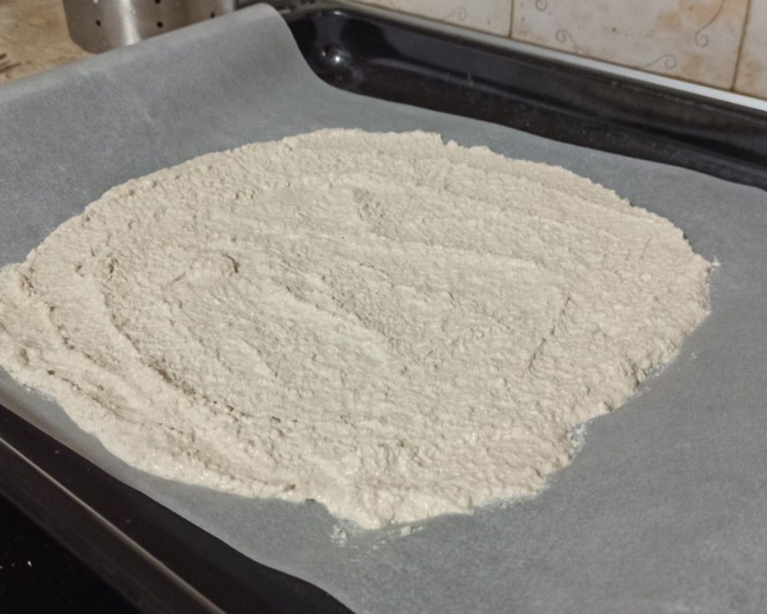 PIZZA CON BASE DE QUINOA Paso 1