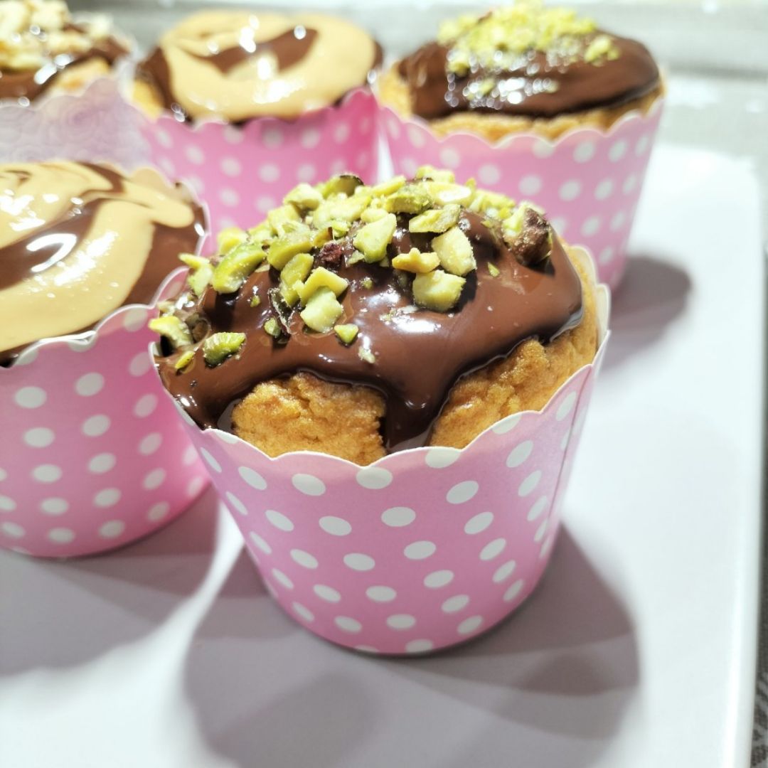 Muffins 🧁🧁 de boniato 🍠 y mix de coberturas de 🍫 Muffins 🧁🧁 de boniato 🍠 y mix de coberturas de 🍫