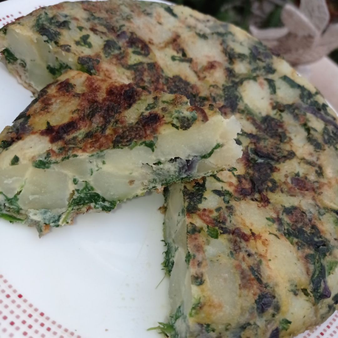 Tortilla con espinacas💚💚💚💚 Tortilla con espinacas💚💚💚💚