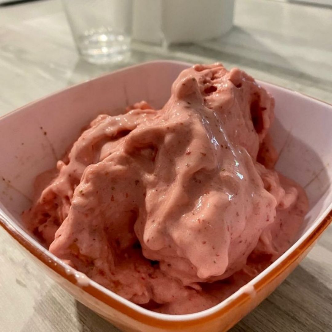Helado de fresas Helado de fresas