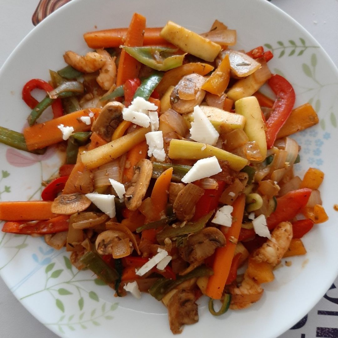 Verduras al estilo wok con salsa de soja