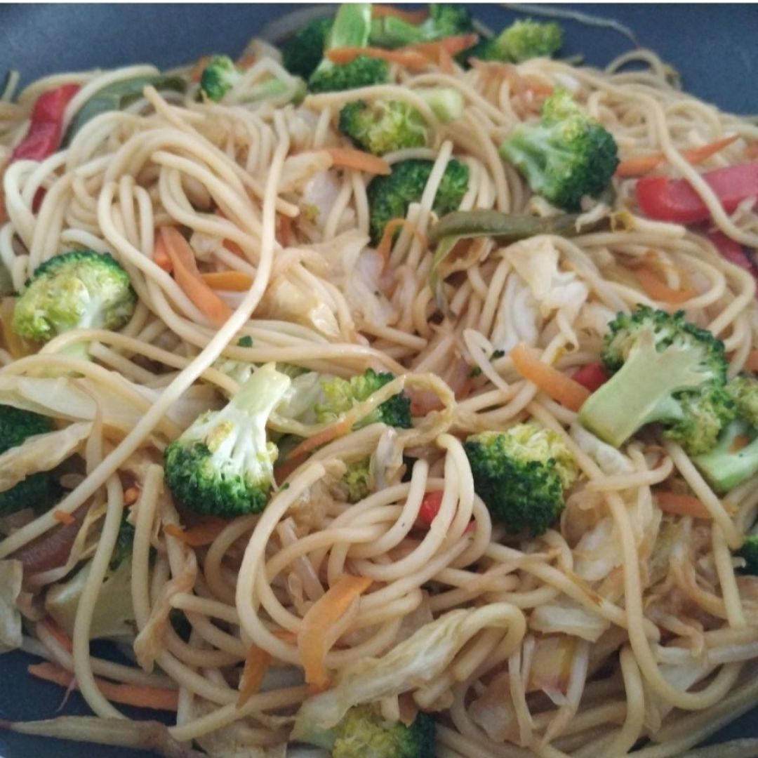 Espaguetis con verduras Espaguetis con verduras
