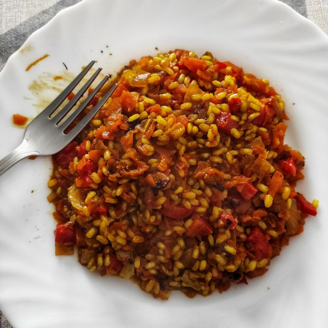 Arroz con verduritas al curry Arroz con verduritas al curry