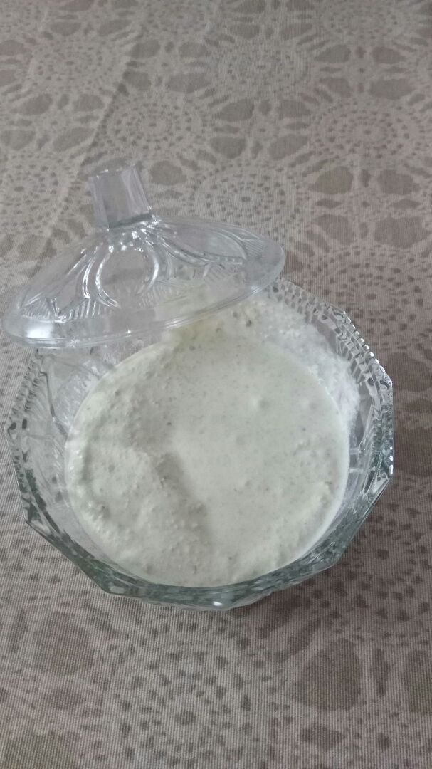 Crema de yogur, queso y aguacate Crema de yogur, queso y aguacate