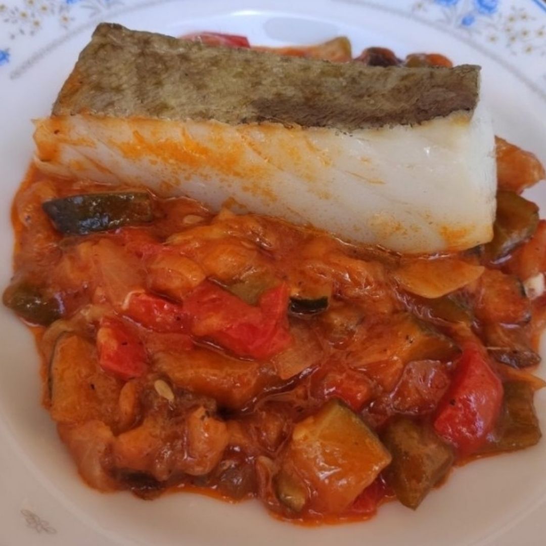 Bacalao con pisto Bacalao con pisto