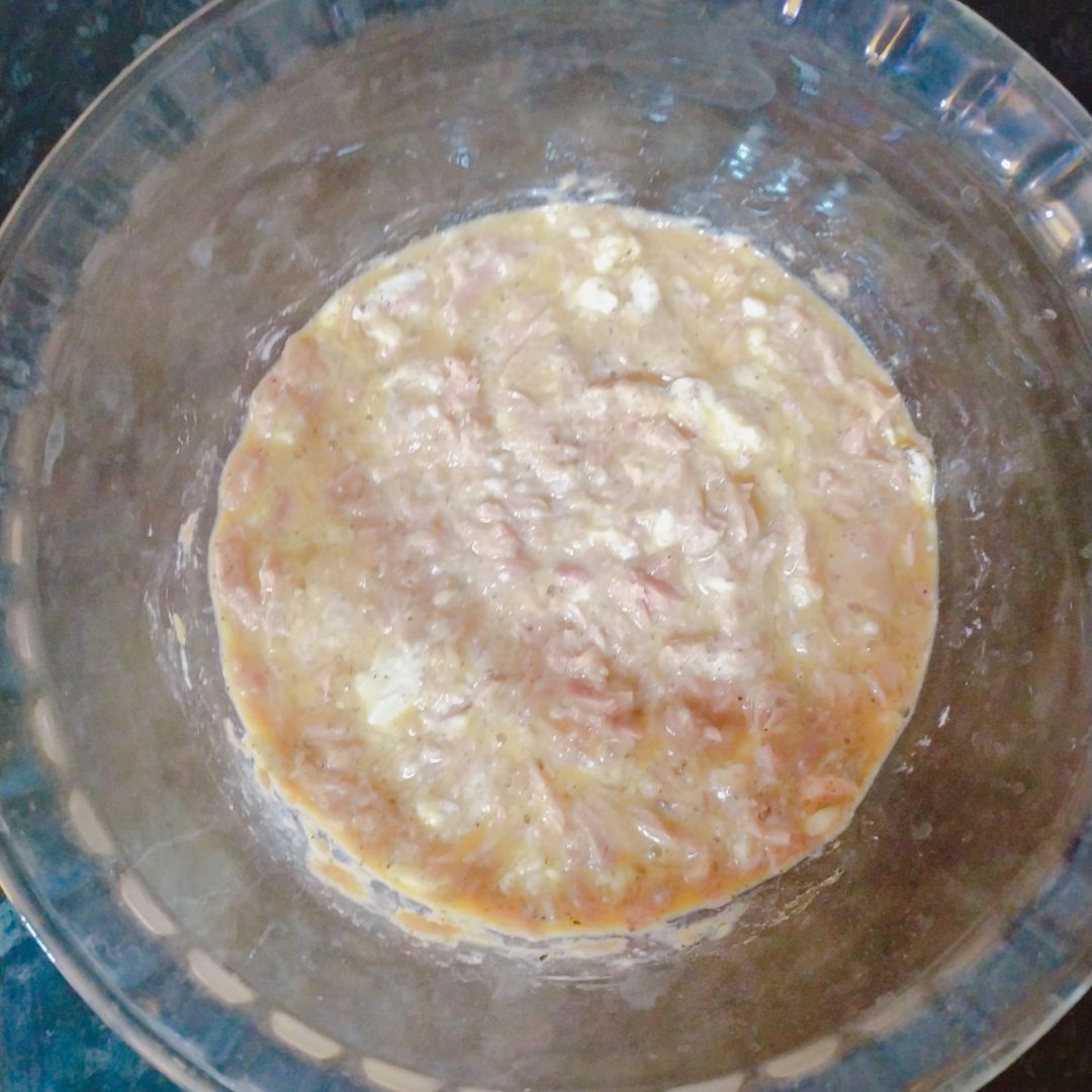 Quiche de calabacín Paso 1