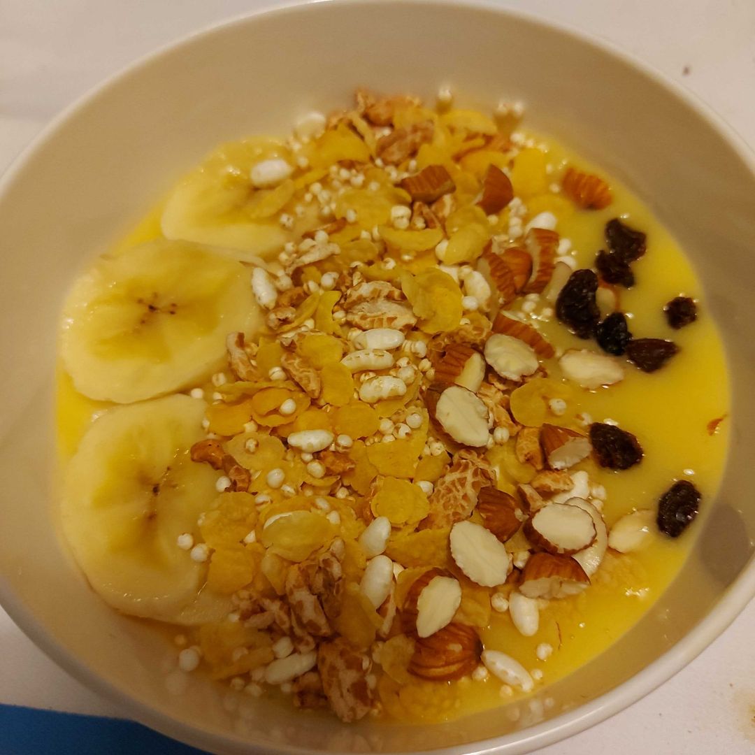 Batido de mango con plátano