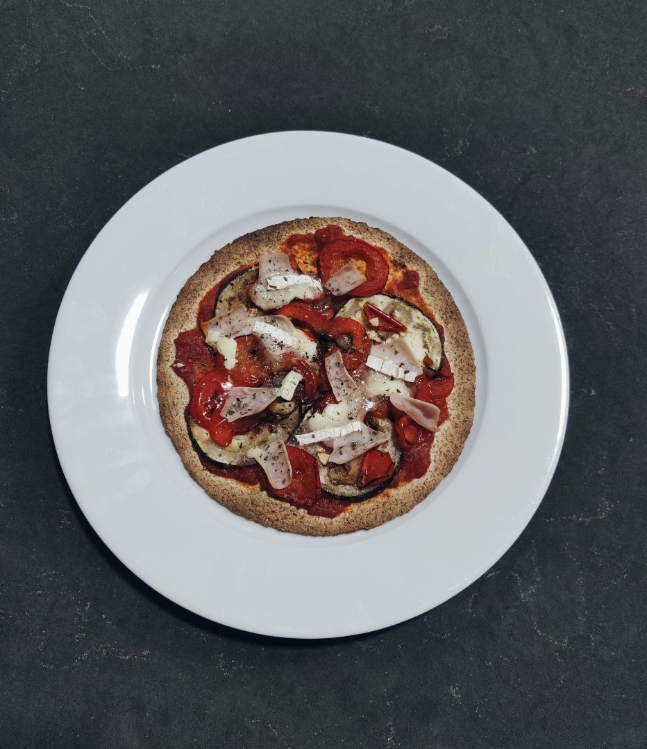 Pizza con tortilla integral Pizza con tortilla integral