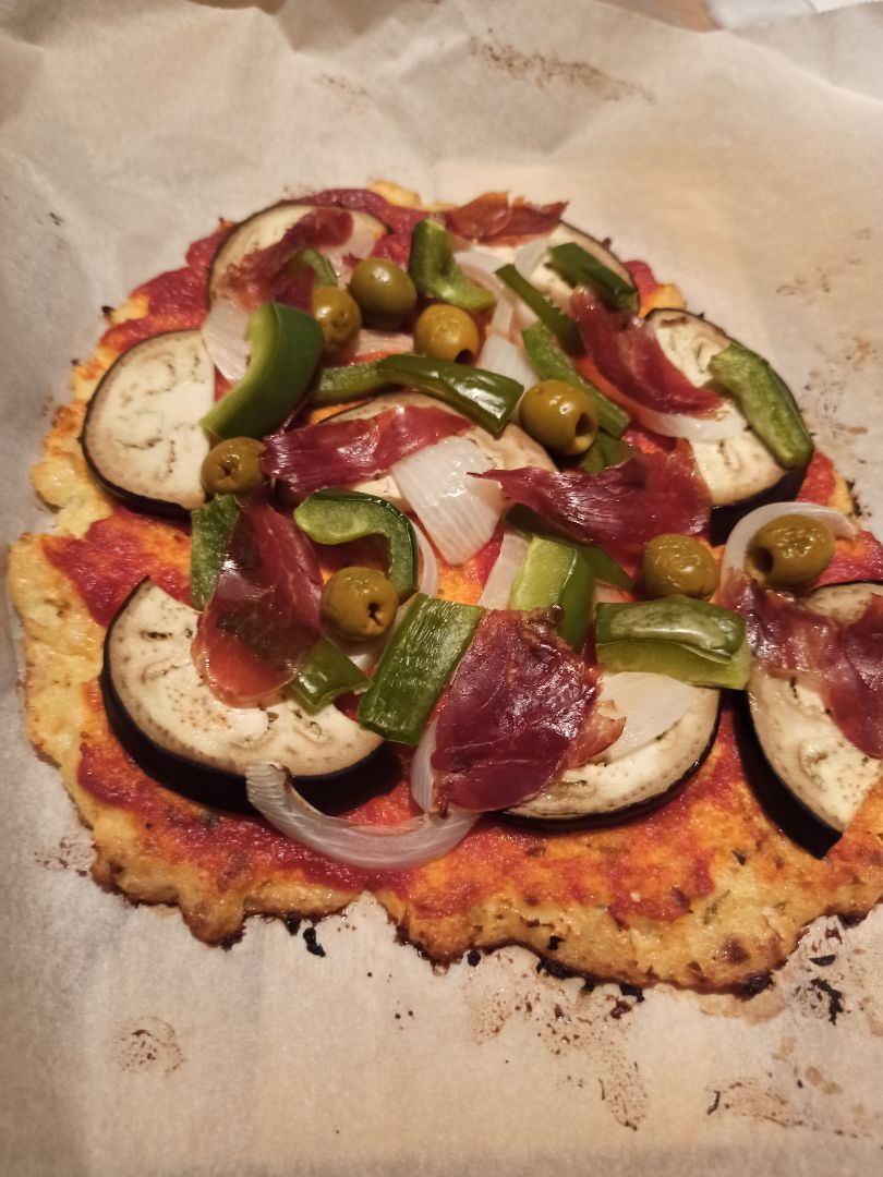 Masa pizza de coliflor Masa pizza de coliflor