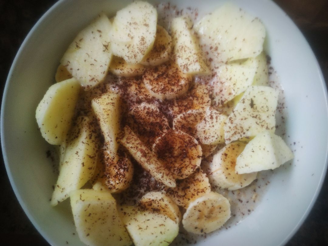 Porridge de avena con plátano y manzana 😋🍌🍎 Paso 3 Porridge de avena con plátano y manzana 😋🍌🍎 Paso 3