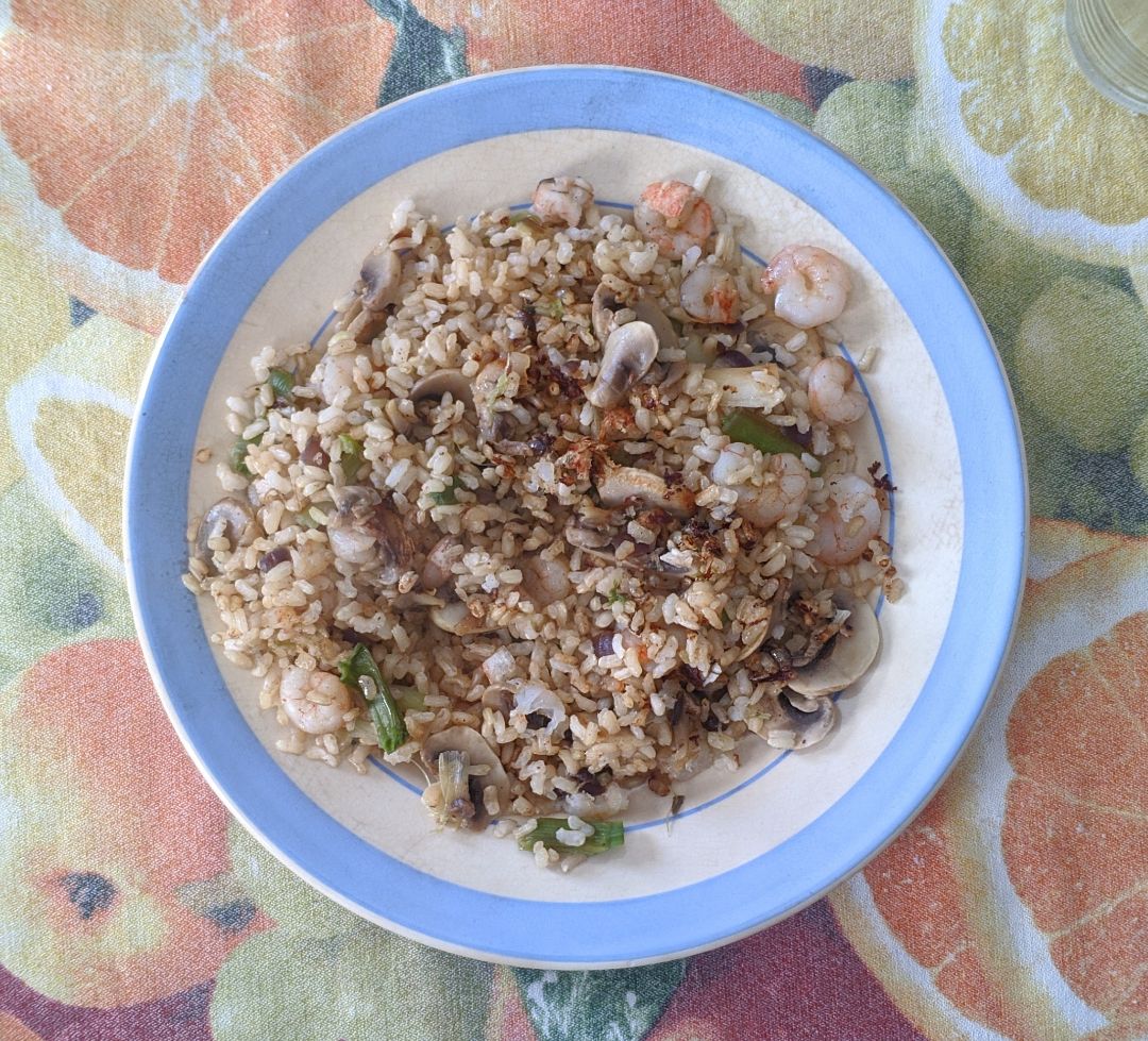 Arroz con setas y gambas Arroz con setas y gambas