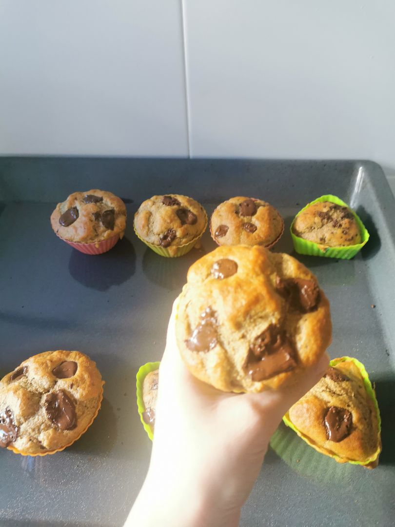 Muffins avena y plátano Muffins avena y plátano