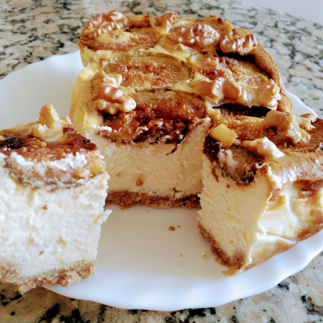 Cheesecake 🧀de cabra 🐐, higos y nueces 😋 Paso 6 Cheesecake 🧀de cabra 🐐, higos y nueces 😋 Paso 6