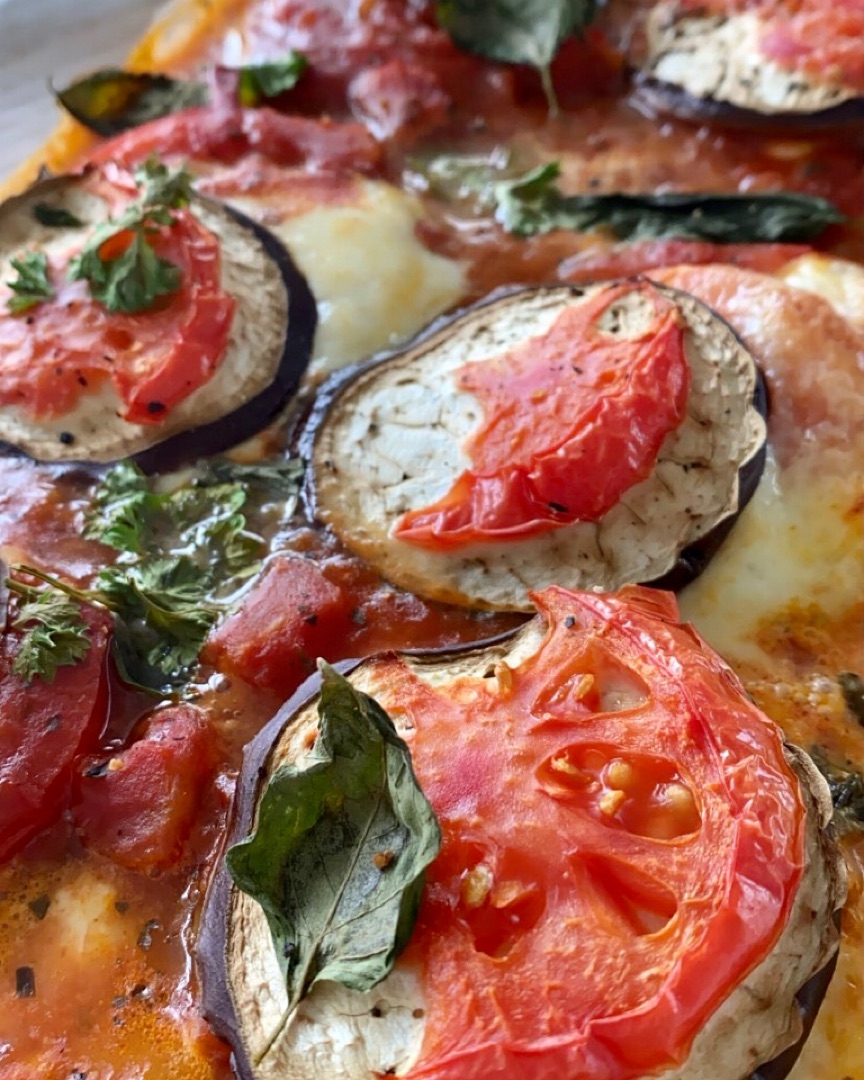 Berenjena gratinada con tomate