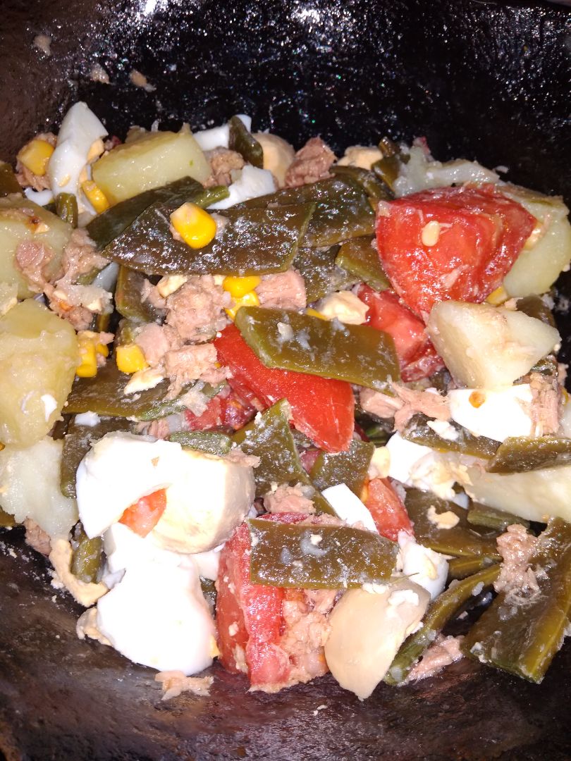 Ensalada de judías y patata Ensalada de judías y patata