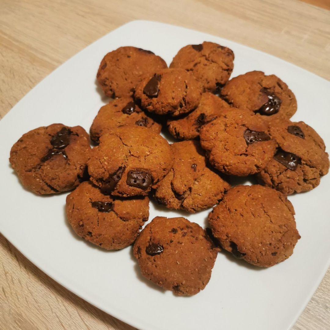 Galletas de chocolate y crema de cacahuete 