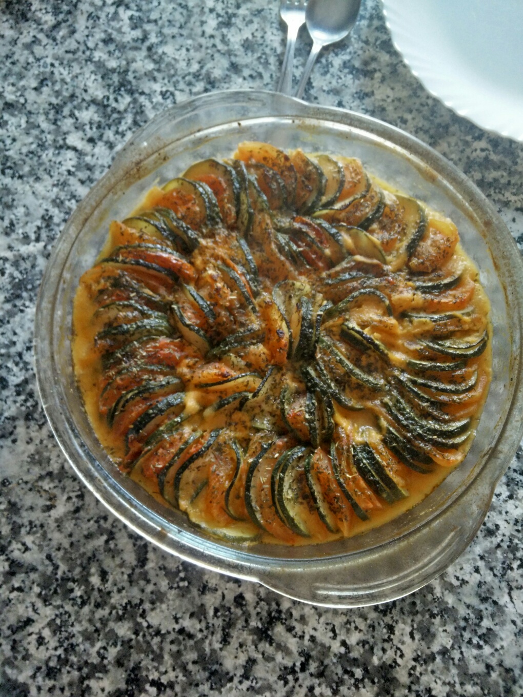 ¡Ratatouille! De calabacín y tomate.Step 0