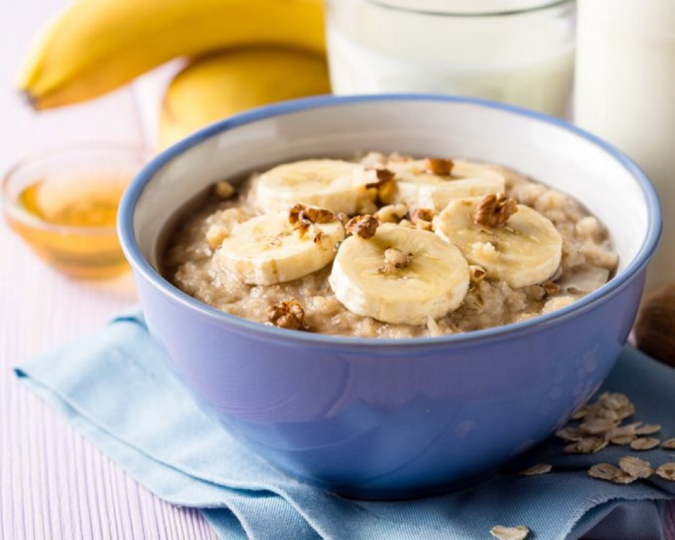 Bowl de avena y platano