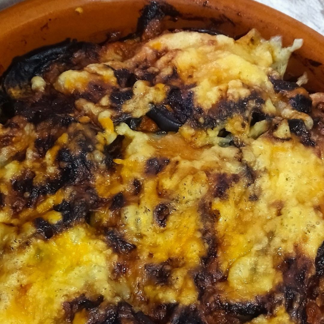 Berenjenas gratinadas en freidora de aire Berenjenas gratinadas en freidora de aire