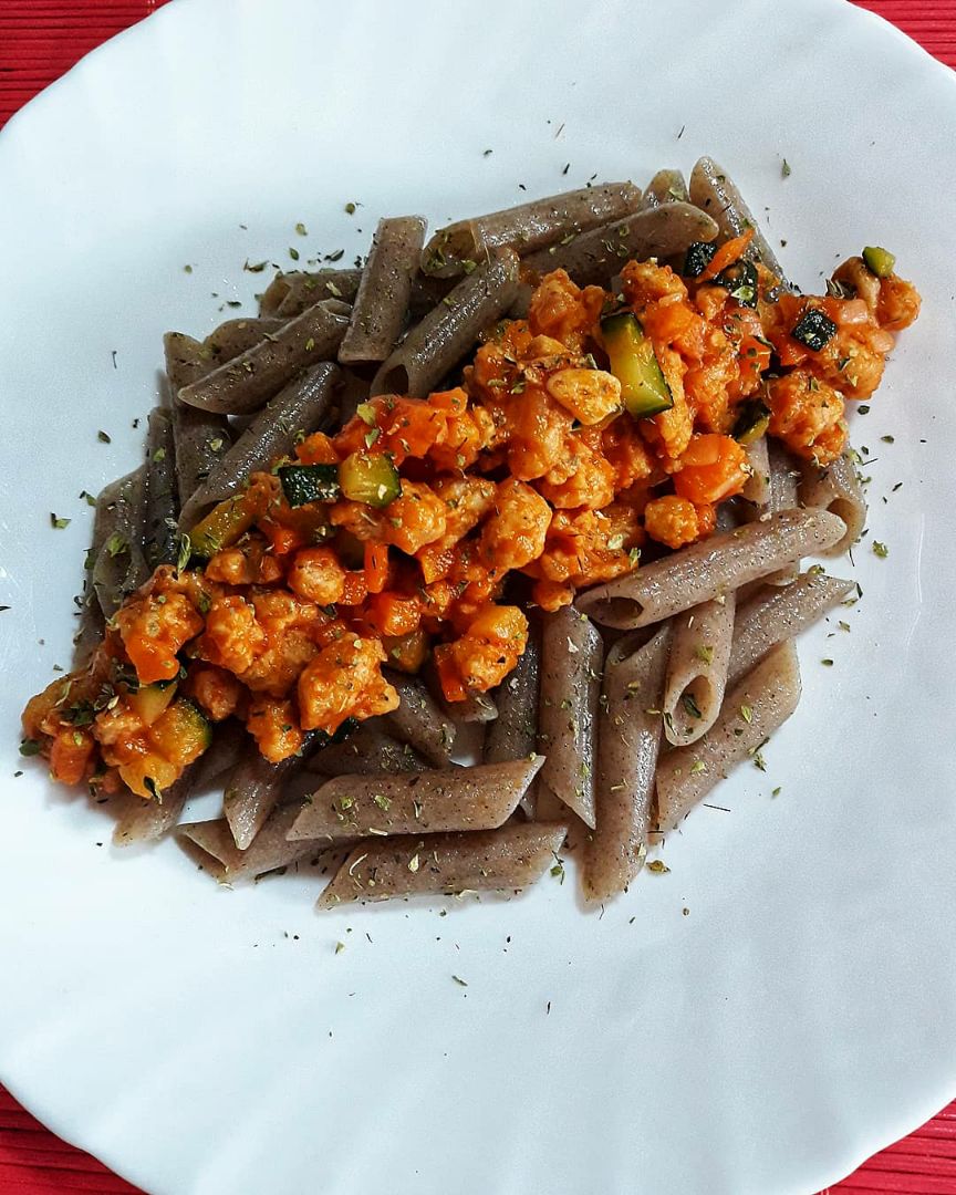 🌱PASTA DE TRIGO SARRACENO CON BOLOÑESA VEGANA🌱