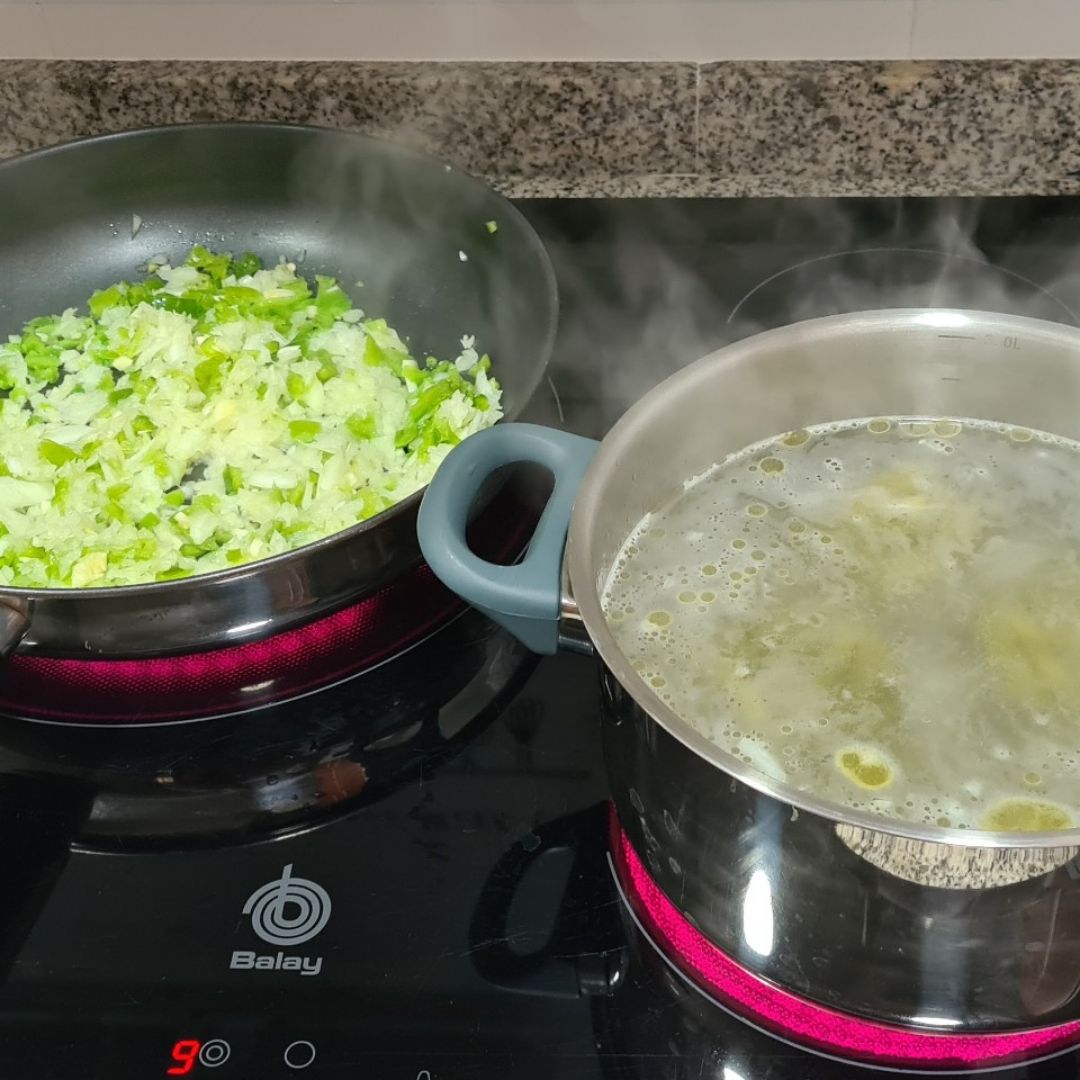 Pasta de espinacas con verduras. Paso 0