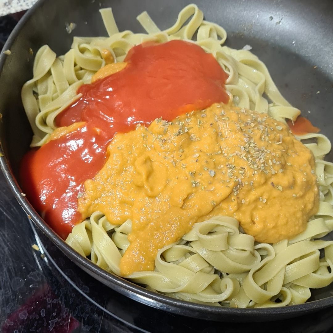 Pasta de espinacas con verduras. Paso 3