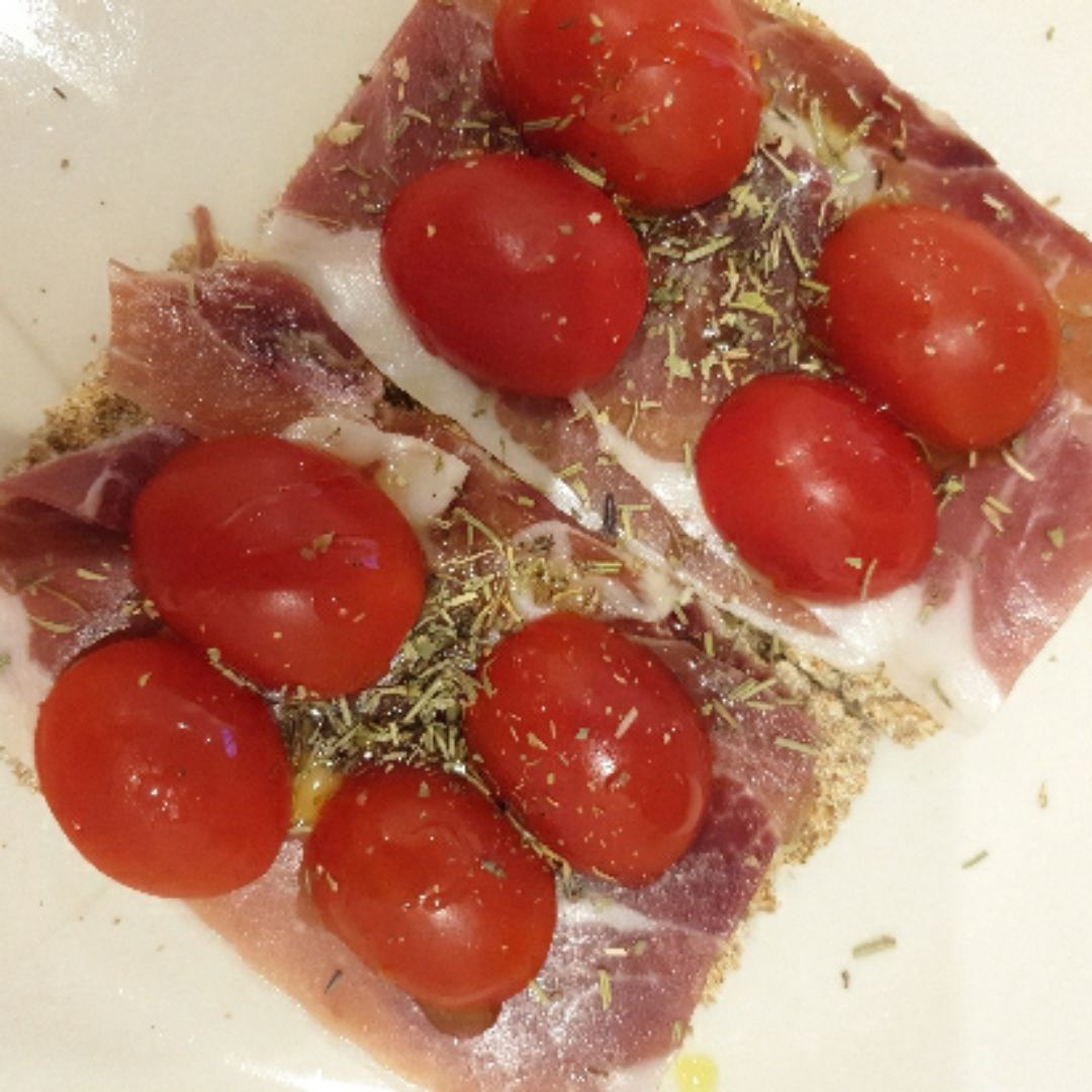 Tostas de jamón y tomate Tostas de jamón y tomate