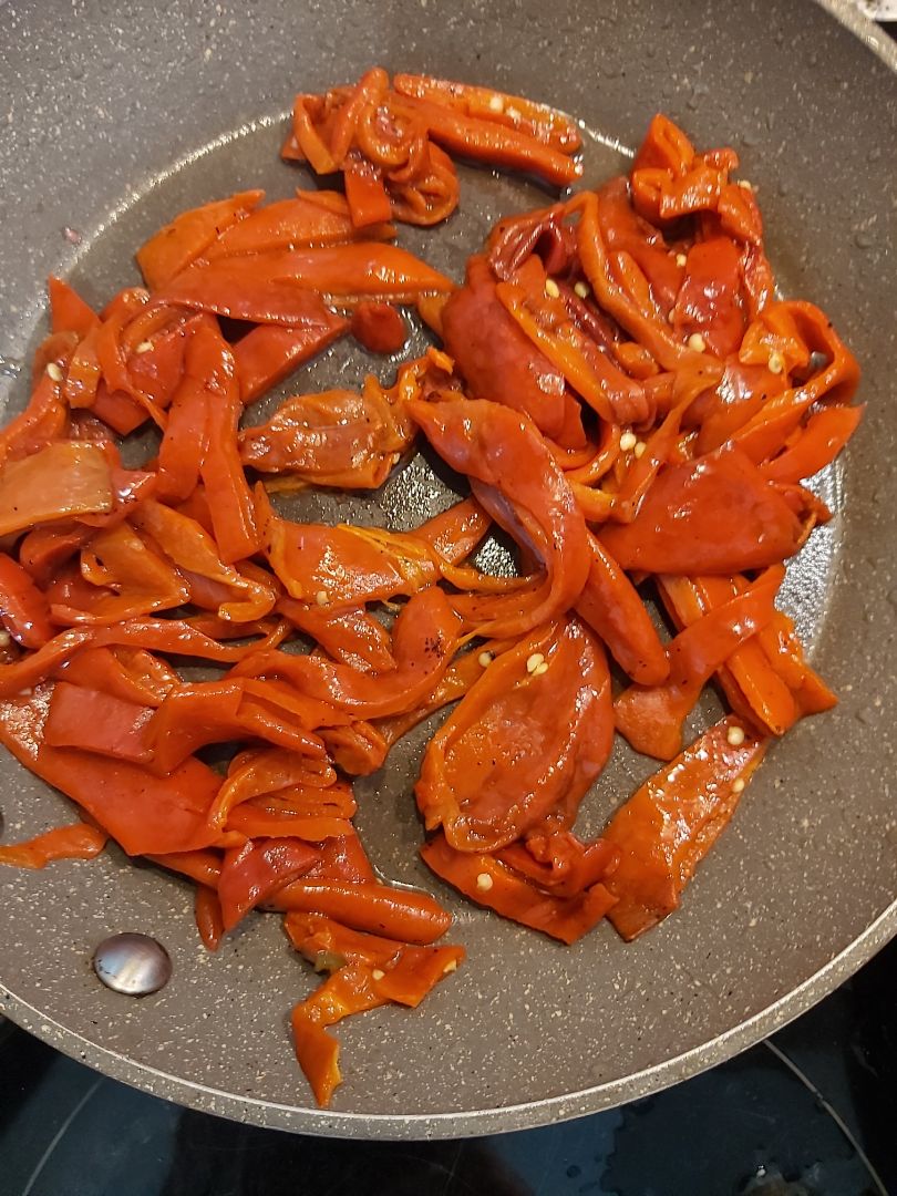 Huevos con pimientos y jamón Paso 0 Huevos con pimientos y jamón Paso 0