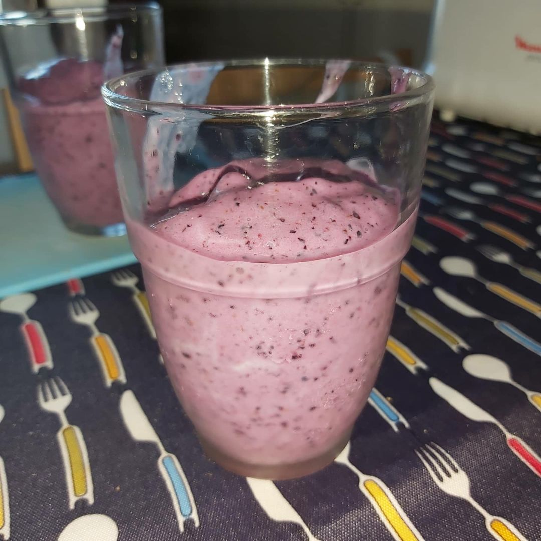 HELADO DE ARANDANOS Y YOGURT 