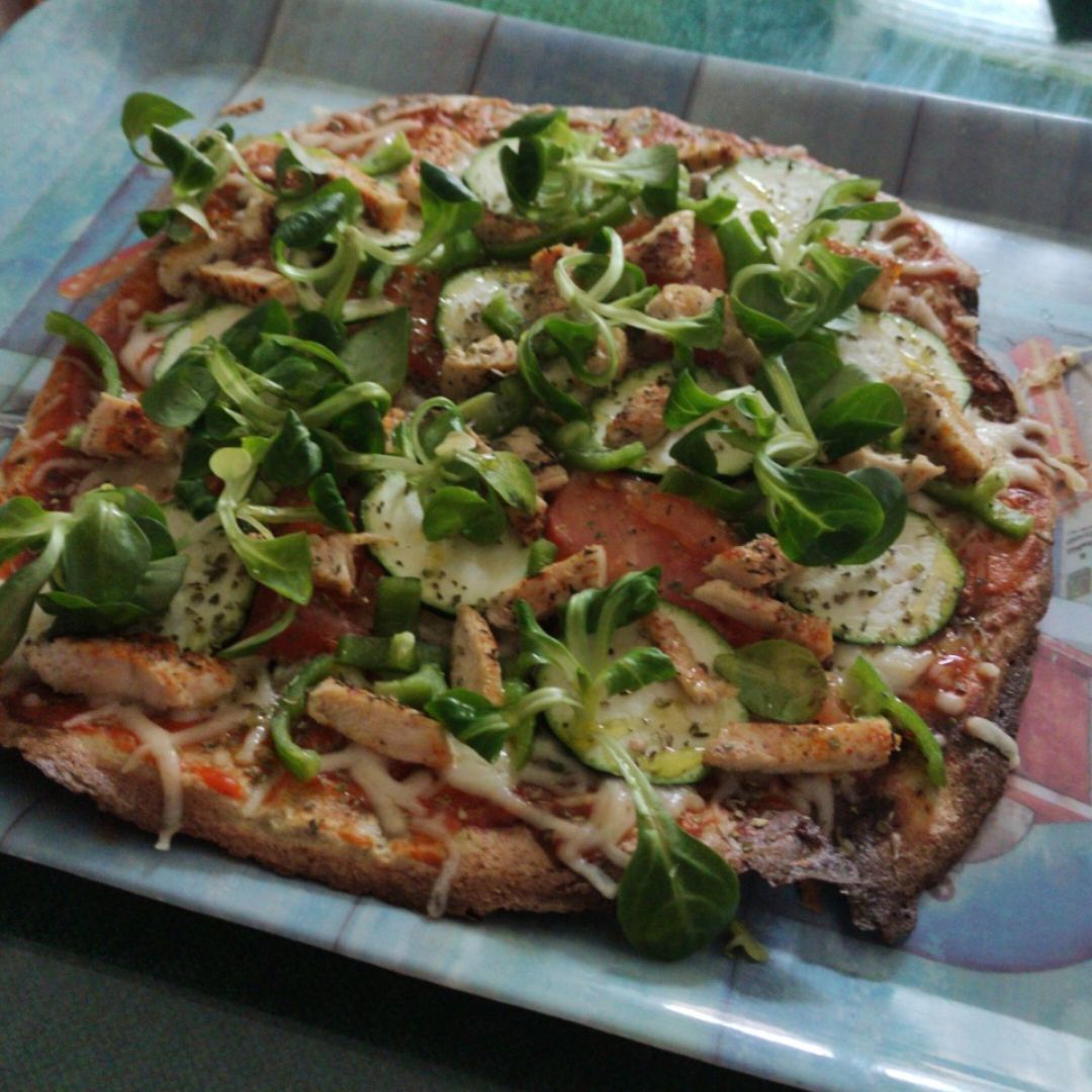 Pizza con base de quinoa!
