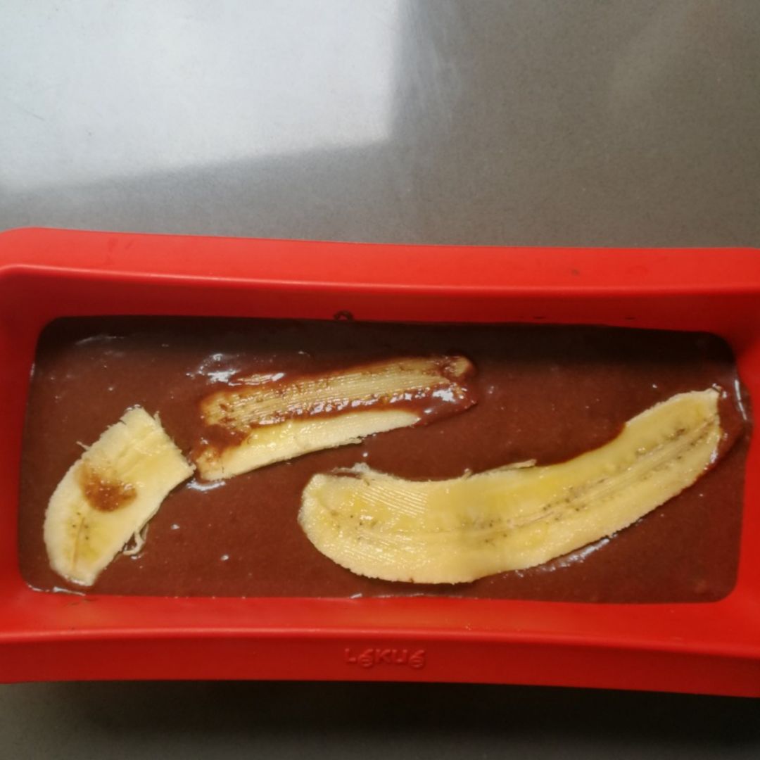 Brownie de plátano Paso 2 Brownie de plátano Paso 2